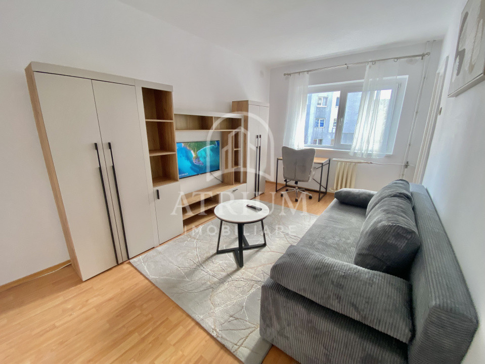 Garsonieră renovată de închiriat | Mănăștur | Etaj intermediar