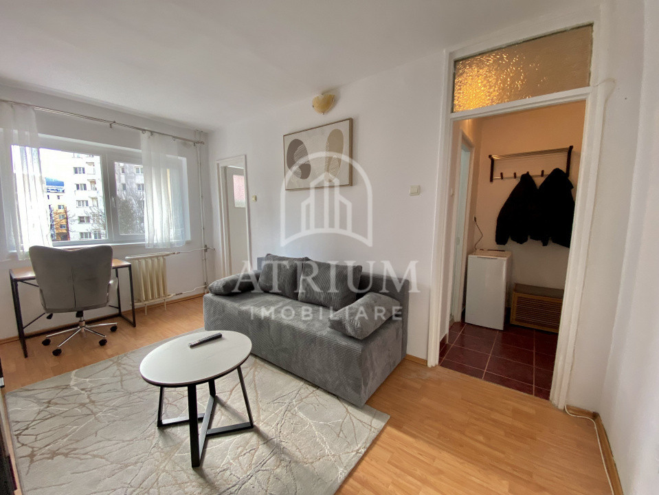 Garsonieră renovată de închiriat | Mănăștur | Etaj intermediar
