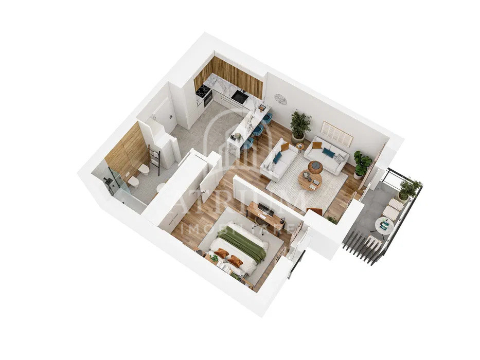 Apartament 2 camere semidecomandate suprafata de 56 MP Baciu