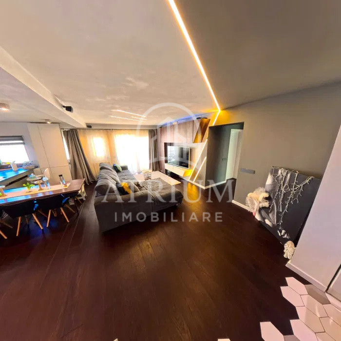 Apartament premium, 3 camere, 106 mp + terasă 17,5 mp, mobilat complet