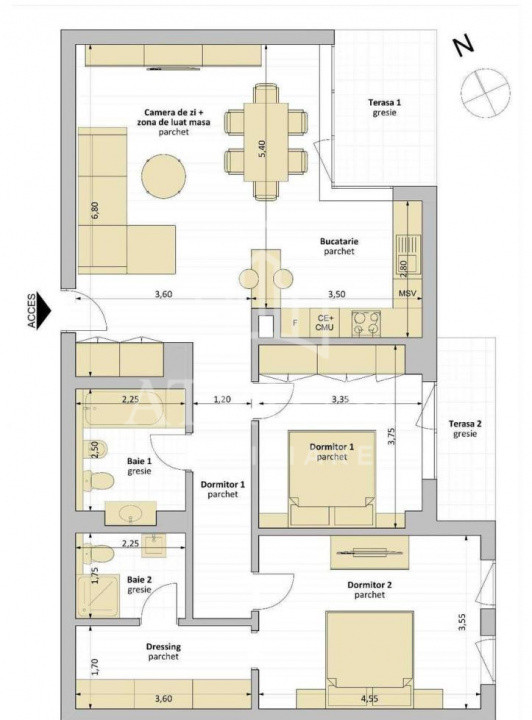 Apartament de vânzare 3 camere la cheie, Ansamblu Riviera, Iulius Mall