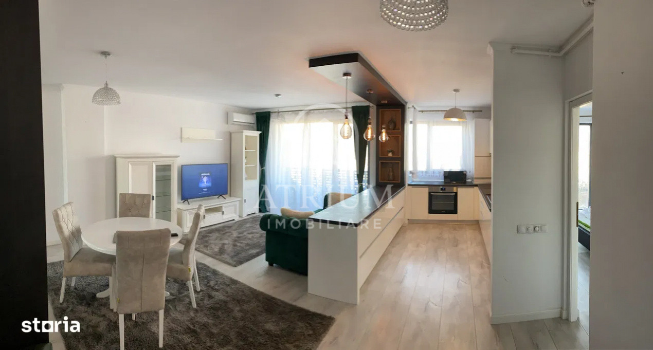 Apartament 2 camere, 56 mp utili cu 6 mp balcon, parcare, zona The office