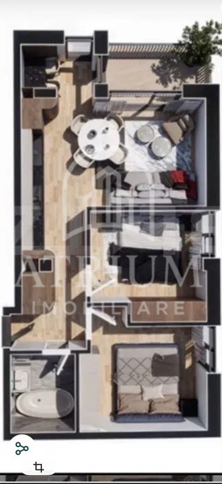 Apartament 3 camera, semidecomandat, 56mp, balcon, zona Restaurant Regal