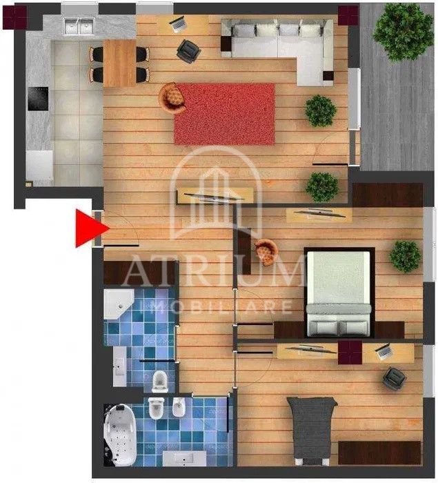 Apartament cu 3 camere decomandate Riviera Luxury Residence 