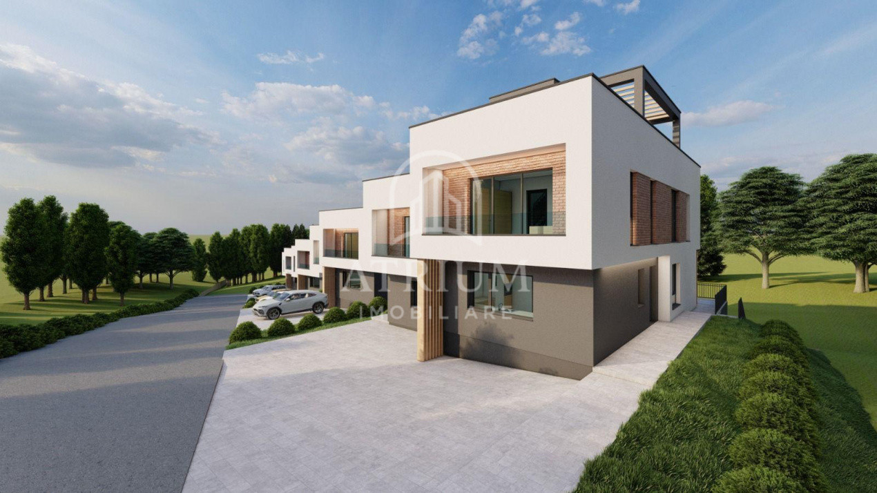 Casa tip duplex, 203 mp utili cu 63 mp terasa, 190 mp teren liber, Vivo Floresti