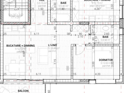 Apartament 2 camere semidecomandate suprafata de 53.11  mp Intre Lacuri 